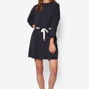 TopShop Batwing Drawcord Dress Navy Size: 8 NWT